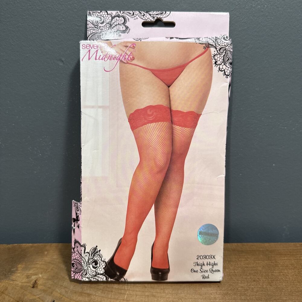 Seven ‘til Midnight Thigh Highs One Size Queen Red 20303X